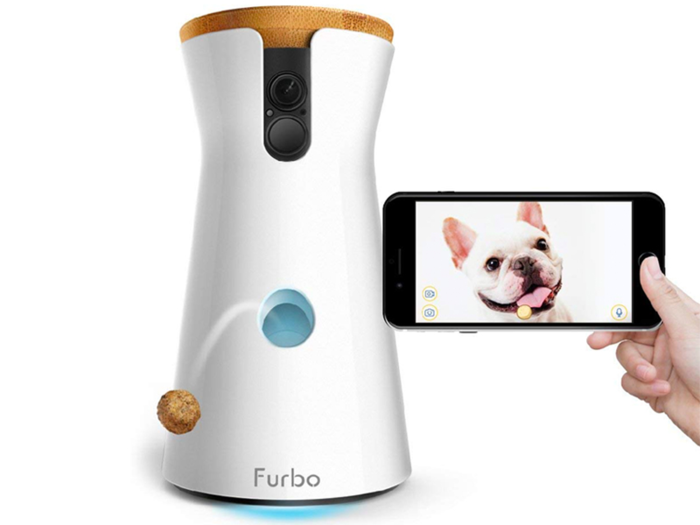 A treat-throwing pet camera