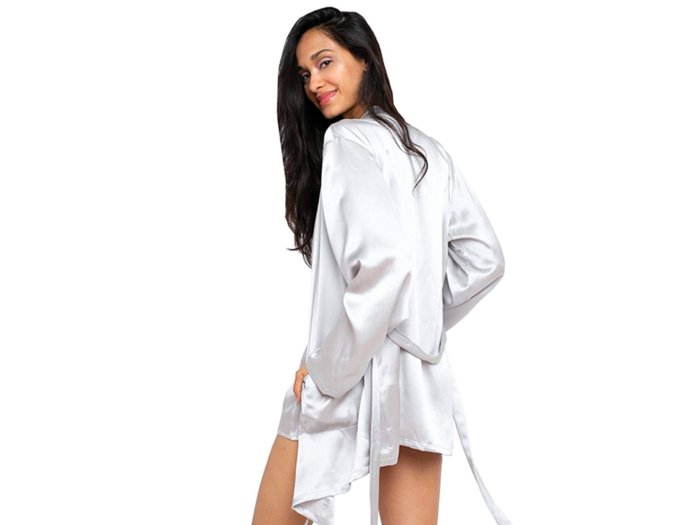 A smooth and cool silk robe