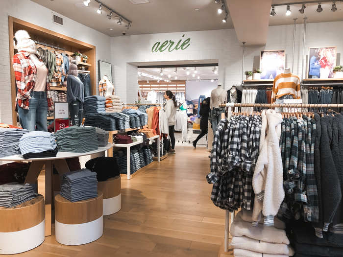 Attached to the American Eagle store was a four-floor Aerie store.