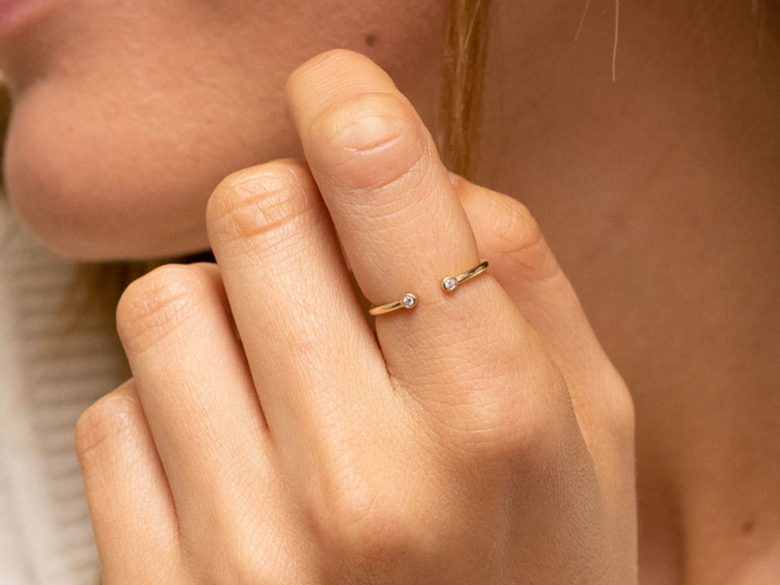 A stackable diamond ring