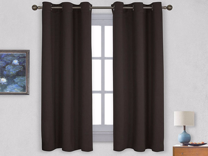 Blackout curtains that impede 85% to 99% of light and reduce noise so you can sleep in when you need it most.