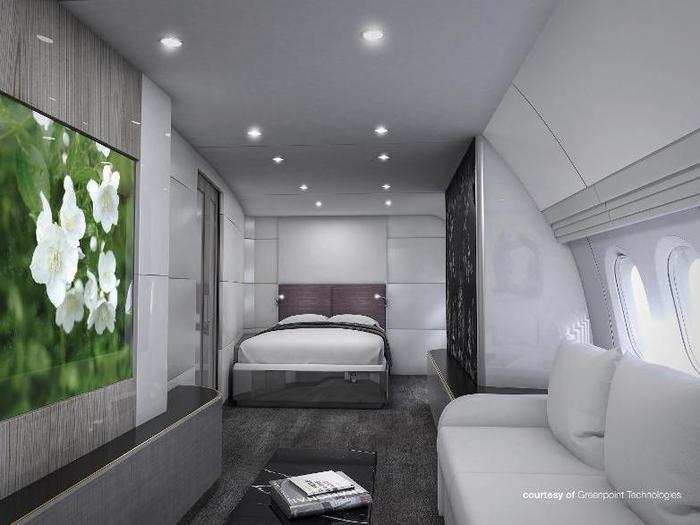 Aft of the main lounge is a guest bedroom complete with...