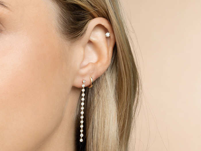 A drop statement earring