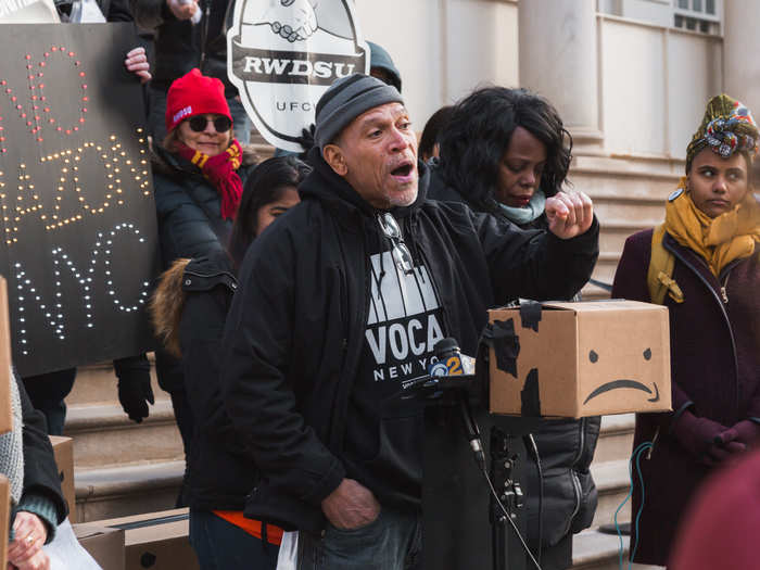 "We have been bamboozled by Mayor De Blasio and Governor Cuomo. We must hold Amazon accountable, but we must hold these two accountable too," he said.