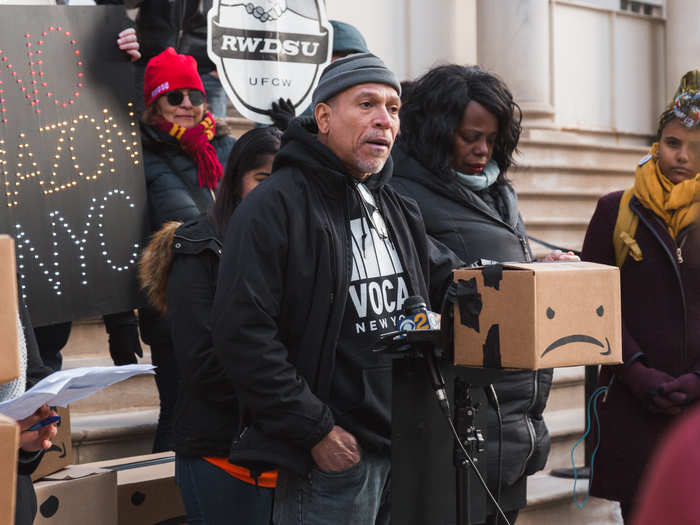 Miguel Adams, a representative of VOCAL NY, which assists formerly incarcerated New Yorkers, expressed fears that Amazon will continue to gentrify NYC and displace working-class families.