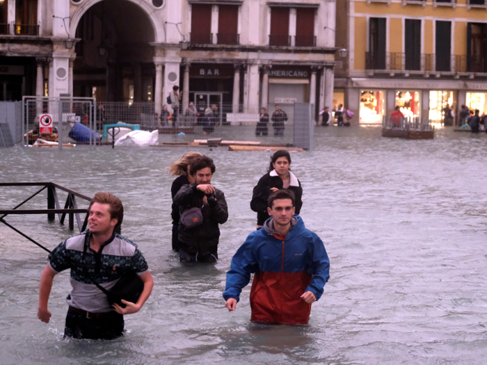 The water was waist deep in some places.