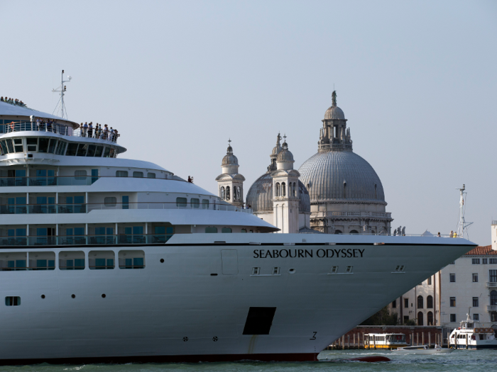 They bring with them pollution and damage to the lagoon on which Venice sits.