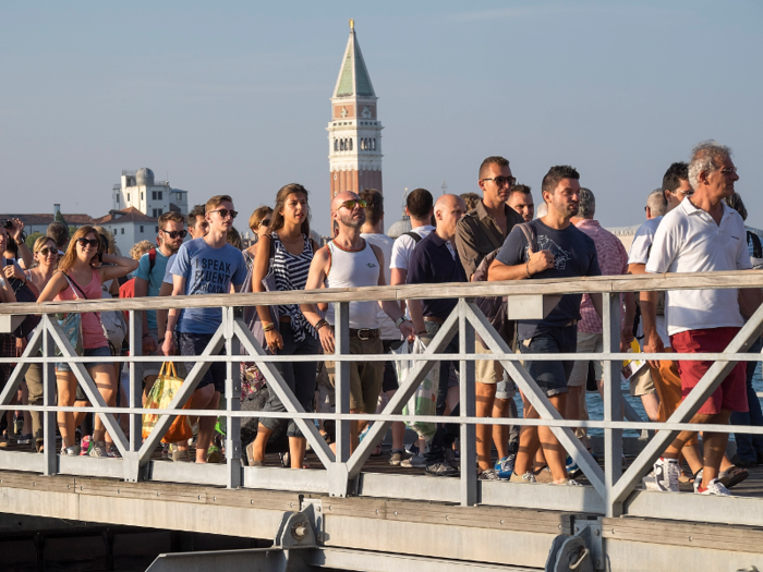 If the crowds got too thick, only those with a Venezia Unica pass, mainly used by residents to pay for public transport, would be able to pass through the turnstiles.