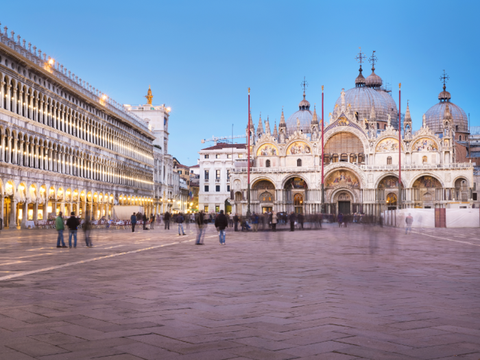 ... as well as its central square, Piazza San Marco, with the impressive St. Mark