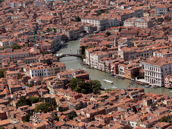 Nicknamed the "Floating City," Venice is situated on 118 small islands.