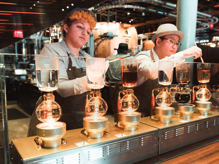 It was designed for customers to see all of the different brewing methods more in-depth that at the main coffee bar.