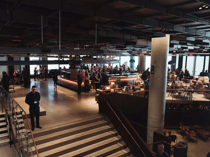 At 23,000 square feet, the Roastery is almost 13 times the size of the typical Starbucks location and spans nearly the entire block it