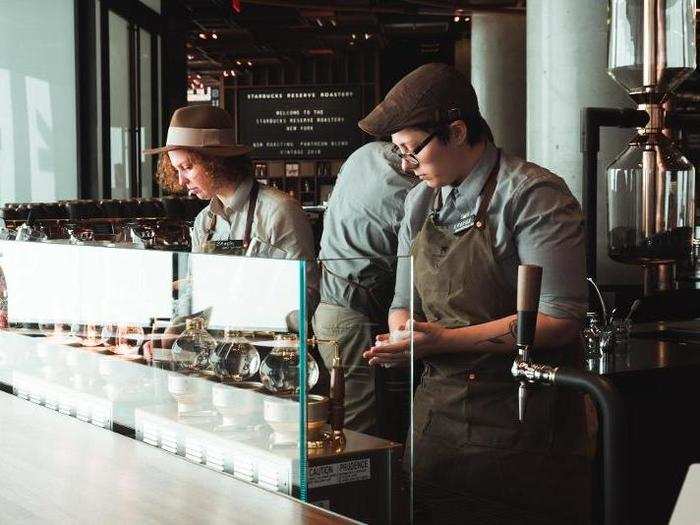 Baristas at the coffee bar, called "coffee masters," can use seven brewing methods, including pour-over, siphon, espresso, and cold brewing.