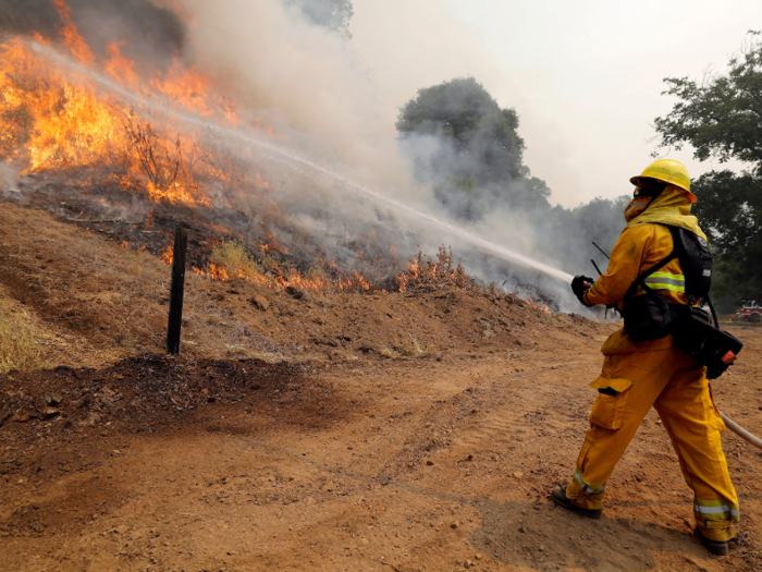 A complex of two fires became the biggest wildfire in California history up until that point.