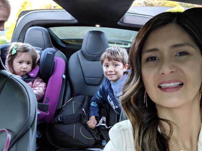 Rincon drives her kids to school — and they both love to make song requests during the ride, she says.