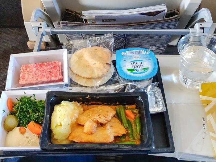 Then came lunch. These days, a meal is unheard-of on a four-hour flight with an American airline. Not so with the flag carriers. It