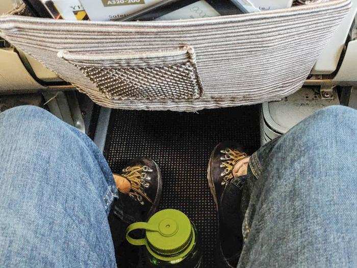 Leg room was unspectacular. Economy seats on A320 have 18.1 inches of width. I can imagine if you are tall — I am only 5