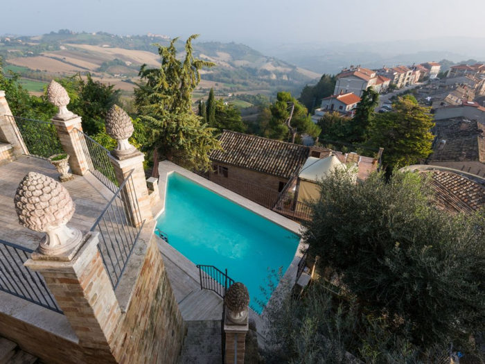 An Italian castle with old-world charm in the heart of a medieval town.