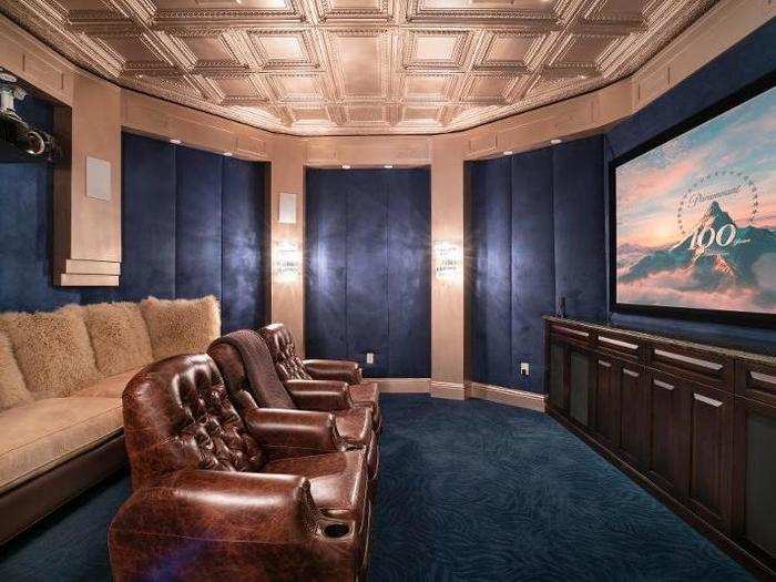 ... and a private movie theater.