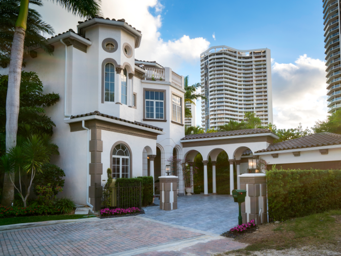 Khaled spent $2.5 million remodeling the estate, which includes 14k gold chandeliers with Swarovski crystals.