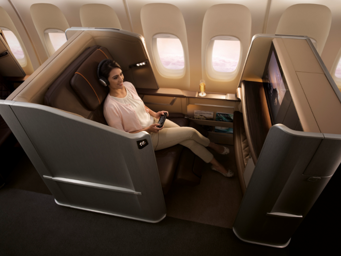 On the plane, those international first class seats are advertised as luxurious and spacious.