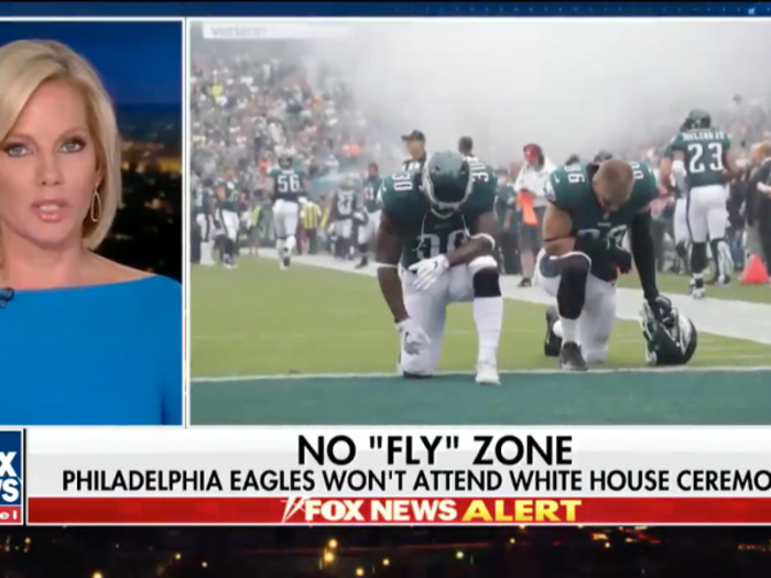 Fox apologized after incorrectly presenting a photo of Philadelphia Eagles players praying before a game as them kneeling during the national anthem.