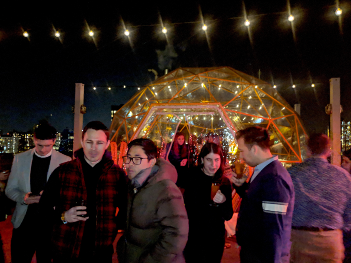 But it was so cold outside —and the few heat lamps on the terrace didn