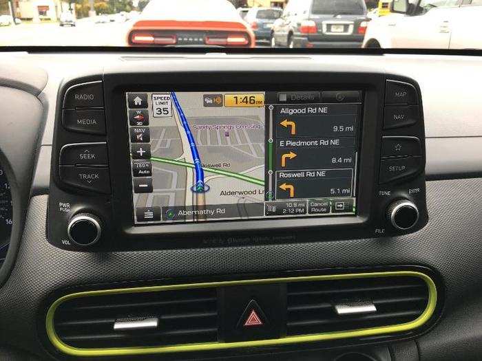 Our test car came with a built-in navigation system.