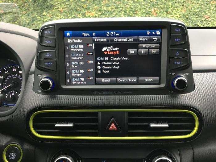 The Hyundai infotainment system proved to be remarkably easy and straightforward to use.