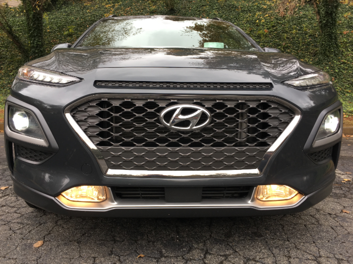 The LED running lights are up top and the fog lamps are at the bottom. The actual headlamps are actually located midway between the two.