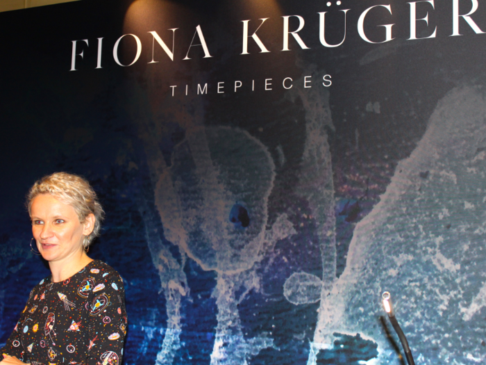 Fiona Kruger, for example, is an independent watchmaker whose stand was set up around the perimeter of the room.