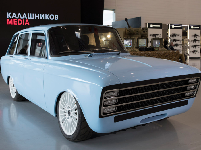 15. The CV-1 electric car — which has a Soviet-era aesthetic — that Kalashnikov thinks can rival Elon Musk