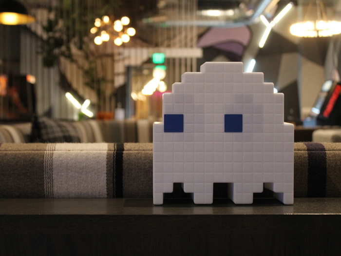 Something to look out for at Twitch’s new office: characters from Pac-Man. They