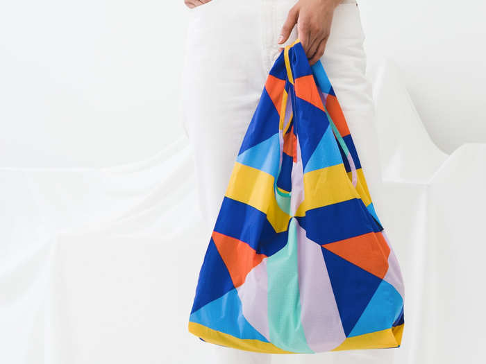 A stylish reusable bag that is an eco-friendly alternative to plastic