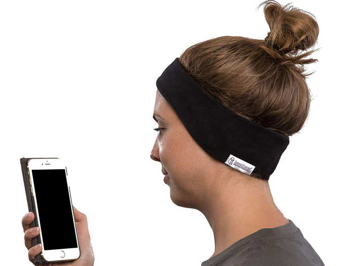 A headband that makes falling asleep to music easy