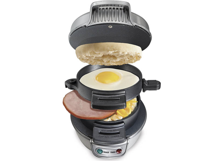 An all-in-one device that makes breakfast sandwiches in five minutes.