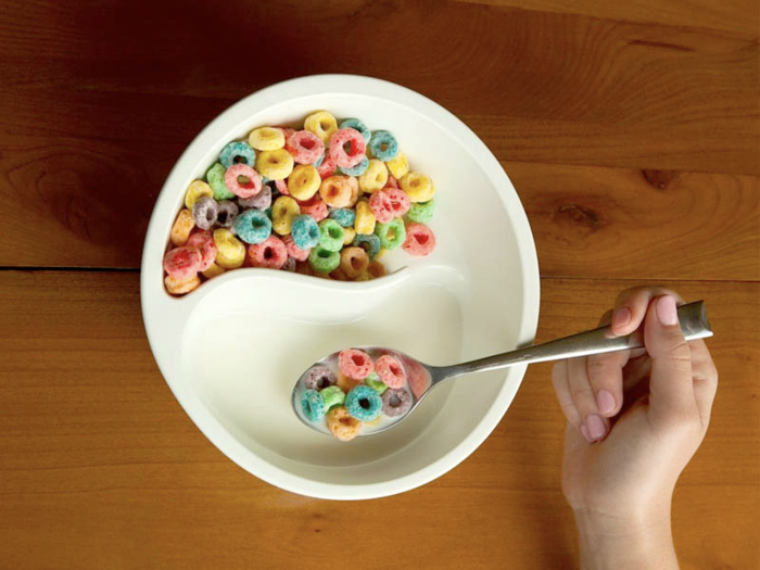 A bowl that separates your milk from your cereal so it stays crunchy.