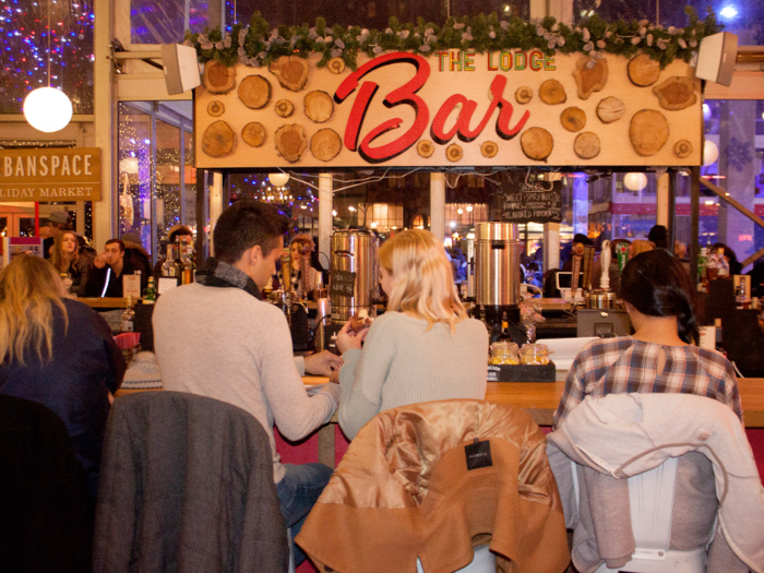 The cocktail bar was the busiest part of the Lodge, but that, too, wasn