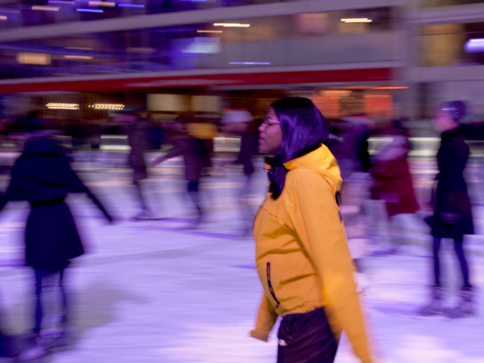 Skating is free for those who bring their own skates, or $20 to rent. The rink is open from 8 a.m. to 10 p.m. Despite varying ability levels, everyone seemed to be having a good time.