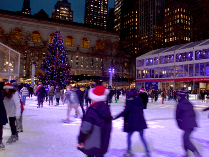 There were plenty of people on the rink, as I