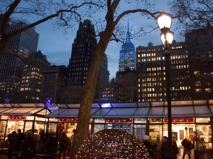 And looking up, you had a clear view of the Empire State Building.