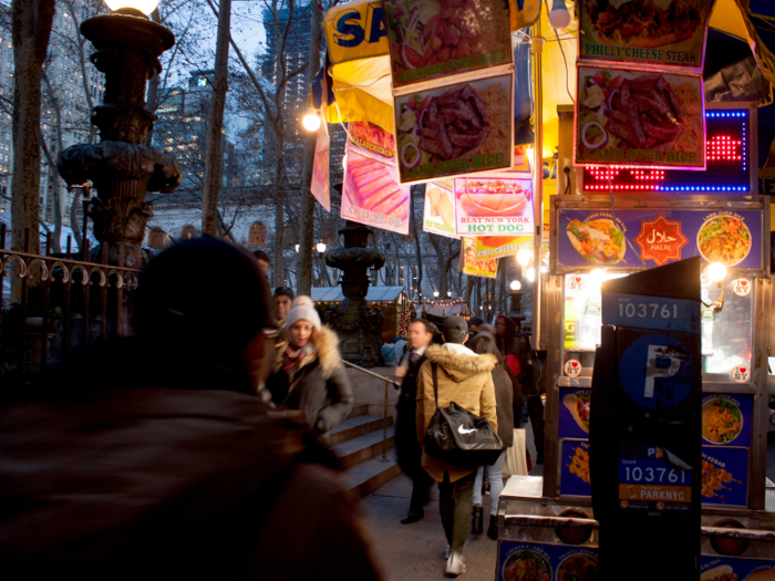 The sidewalks surrounding the park were busy with wandering tourists and with locals leaving work. You can access five subway lines at the park, so the area always gets busy around rush hour.