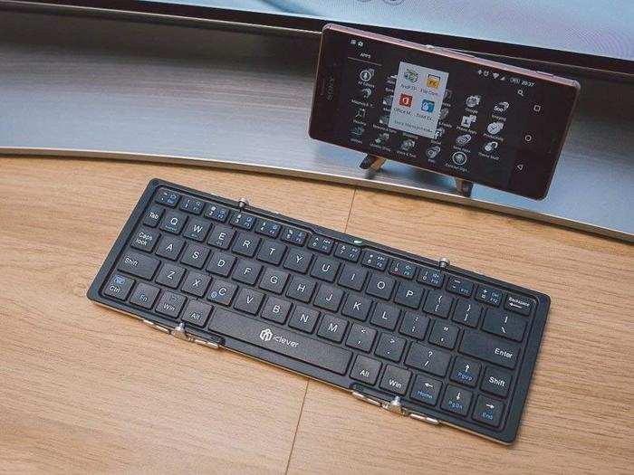 A foldable Bluetooth keyboard