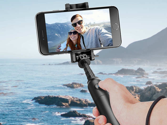 A Bluetooth selfie stick