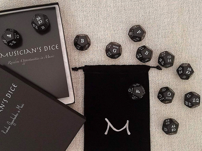 Dice to help musicians compose and improvise