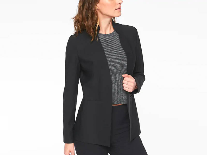 A blazer that adapts to her every move