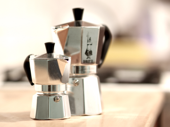 A classic stovetop espresso maker