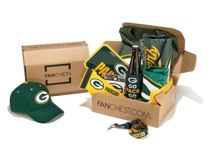 A box of his favorite sports team