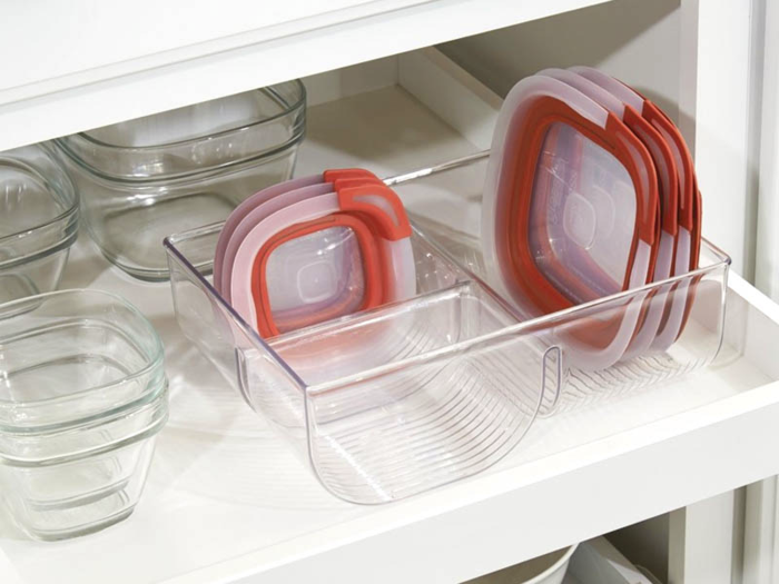 An organizer for all your Tupperware lids