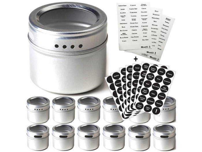 Magnetic spice tins